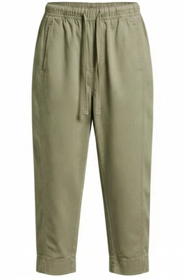 Tencel Crop Trousers Elasticated Waist
