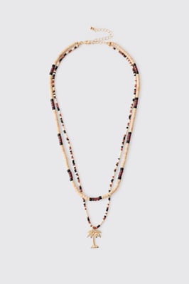 Palm Tree Beaded Necklace