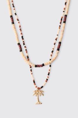 Palm Tree Beaded Necklace