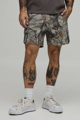 Relaxed Forest Camo Twill Short
