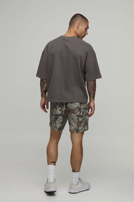 Relaxed Forest Camo Twill Short