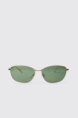 Metal Trim Square Sunglasses
