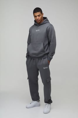 Regular Fit Man Hooded Cargo Tracksuit