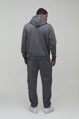 Regular Fit Man Hooded Cargo Tracksuit