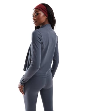 4505 active rib zip up performance track top in navy