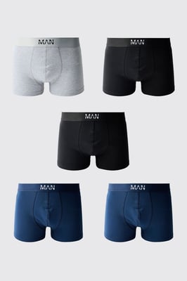 5 Pack Mixed Colour Man Trunks