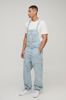 Relaxed Fit Washed Carpenter Dungarees