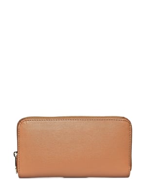 Luisa Vannini Brown Rundleer Portemonnee