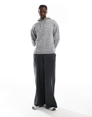 COLLUSION oversized chunky knitted hoodie in grey