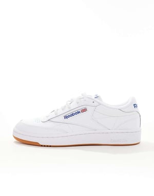 Reebok Club C 85 trainers in white and blue