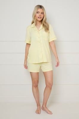 Nightwear Tipped Short Sleeve Pyjama Set