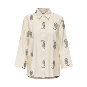 Jacqueline de Yong thea 7/8 embroidery shirt wvn 15367956 black paisley