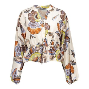 Geisha blouse 63261-20 718 /brown/chambray