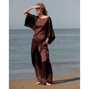 Summum 4s2943-12084 713 trousers heavy silky touch coffee