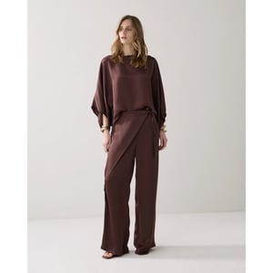 Summum 4s2943-12084 713 trousers heavy silky touch coffee