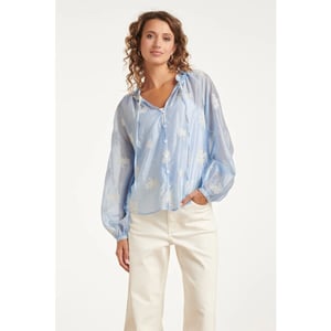 Smashed Lemon Luchtige boho-blouse met geborduurde print |