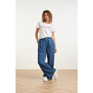 Smashed Lemon Wide leg tencel broek |