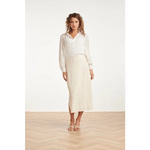 Smashed Lemon Glinsterende pailletten midi-rok champagne |