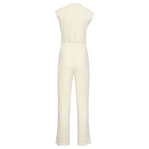 Smashed Lemon Jumpsuit met structuur en tailleceintuur |