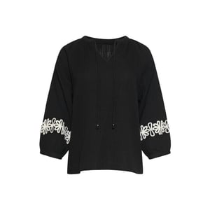 Smashed Lemon Luchtige blouse met contrasterende borduring |