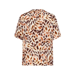 Smashed Lemon V-hals top met abstracte dierenprint |