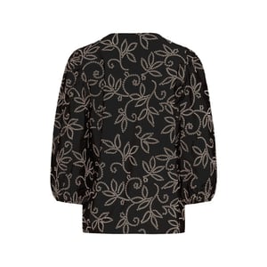 Smashed Lemon Dames blouse met verfijnde bloem print en v-hals |