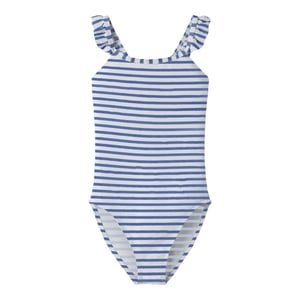 Name It Meisjes badpak nkfzippa blauw/wit gestreept