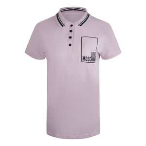 Love Moschino Small Box Logo Pink Polo Shirt