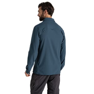 Craghoppers Heren Nosilife Shirt Met Lange Mouwen (Blauwe steen)