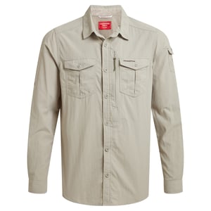 Craghoppers Heren Adventure III Nosilife shirt met lange mouwen (Perkament)