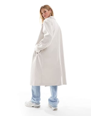 ASOS DESIGN chuck on formal coat in cream
