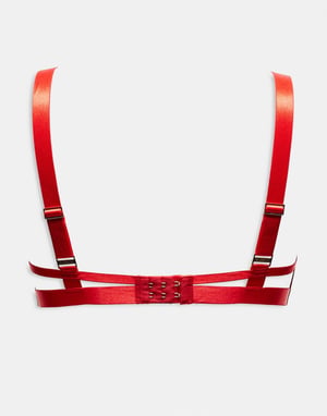 Bluebella Ariana wired bra with strapping details in red