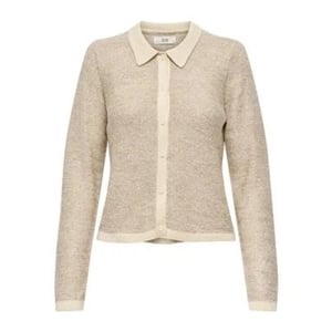 Jacqueline de Yong Jdymia ls collar sequins cardigan knt zand dessin