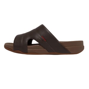 Fit Flop Heren Freeway Leren Sliders (Bruin)
