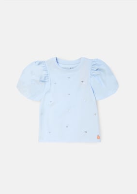 Reyna Diamonte Puff Sleeve Tee