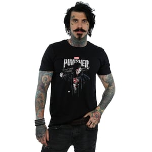Marvel Heren The Punisher TV-serie Frank Castle T-Shirt (Zwart)