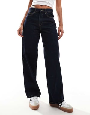 Dickies herndon loose fit denim jeans in dark blue