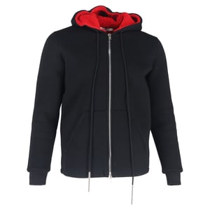 Givenchy hoodie met ritssluiting en transparante voering in zwart polyester