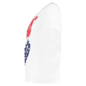Comme Des Garcons Play prickig hjärtformad t-shirt i vit bomull