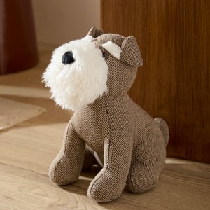 Furn Schnauzer Dog Herringbone Door Stop