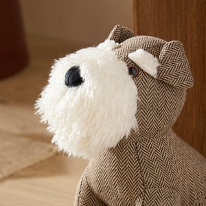 Furn Schnauzer Dog Herringbone Door Stop