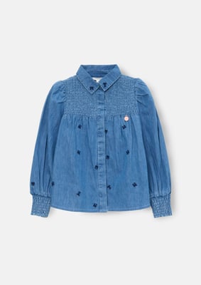 Myla Embroidered Denim Shirt