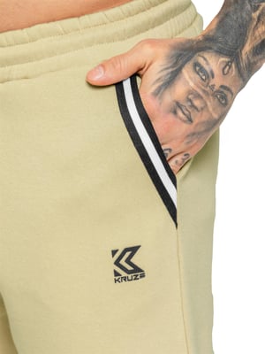 Kruze | Heren fleece shorts met tape