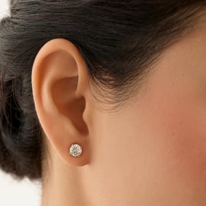 2.00ct, 9k Yellow Gold Lab Grown Diamond Stud Earrings