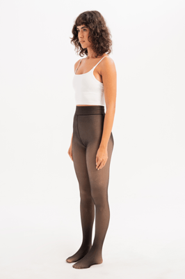 JUSTEVER Thermisch Herstellend Fleece Pluche Winterpanty Zwart Damesondergoed Sokken - Lyra