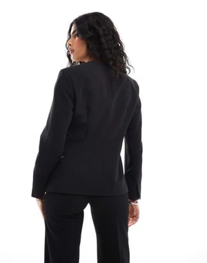 AWARE waisted blazer in black