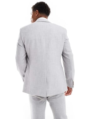 ASOS DESIGN new skinny suit jacket in grey crosshatch texture