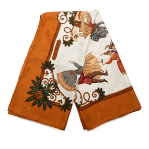Pre-owned Joies D Hiver Silk Scarf