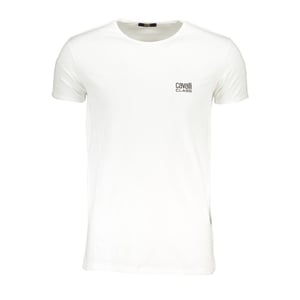 Cavalli Class Bianco Katoenen Heren T-Shirt