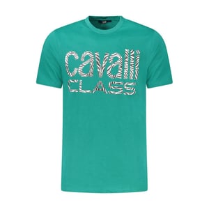 Cavalli Class Verde Katoenen Heren T-shirt